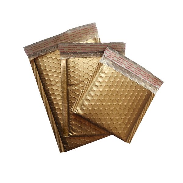 

30pcs 4 размеров matte gold почтового конверт сумка водонепроницаемой курьер мешки ударопрочного пузырь mailers проложенных габариты пузырь