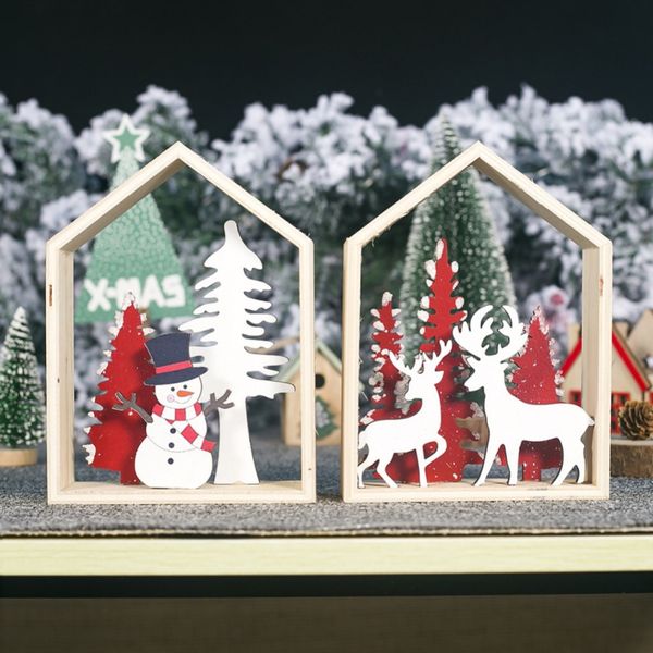 

christmas pendant wood house christmas tree decorations for house hanging ornaments holiday xmas gift