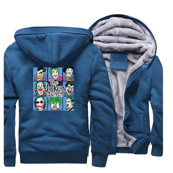 

joker bunch villain jackets men eric border sweatshirts hoodies winter thick fleece eric border coats print sportswear plus size, Black