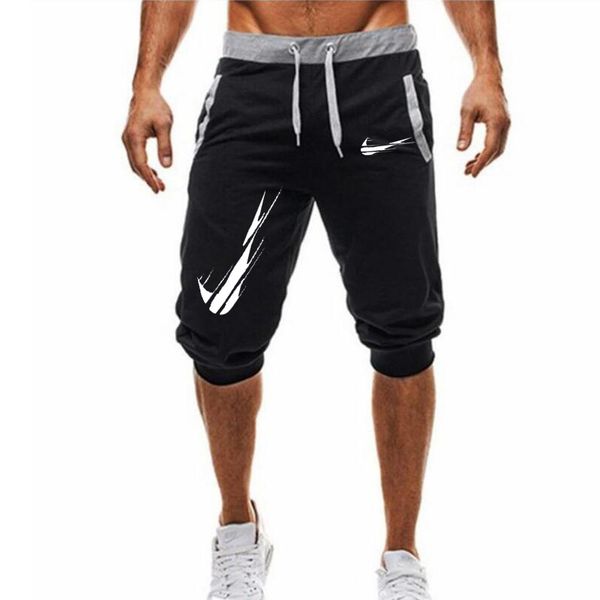 

mens baggy jogger casual slim harem shorts soft 3/4 trousers fashion new brand men sweatpants summer comfy male shorts 2019 new, White;black