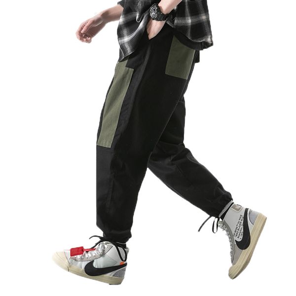 

2019 autumn mens pencil harem pants hip hop mens jogger trousers male black cargo pants sweatpants streetwear 5xl