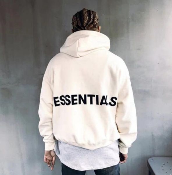 

essentials с капюшоном толстовки мужские женская мода марка streetwear пуловер кофты сыпучие вог марка толстовки lovers верхняя одежда, Black