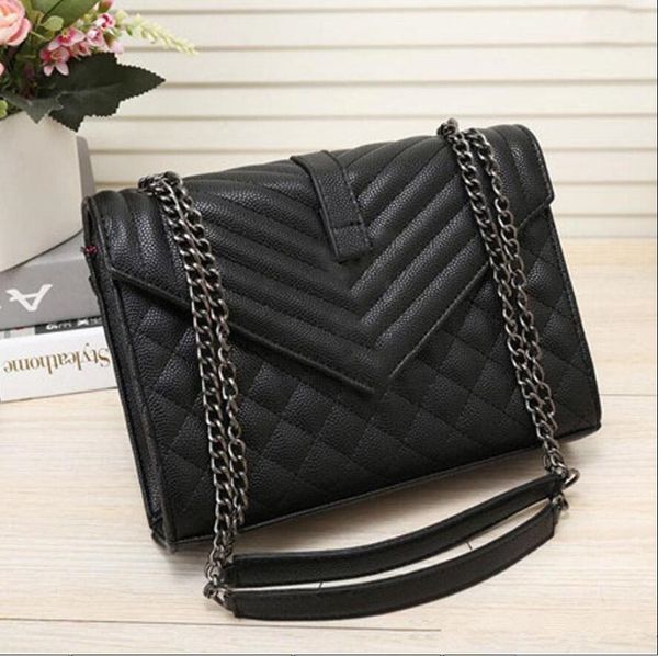 

black chain shoulder bags 6 colors red fashion women famous casual designer messenger bag women cross body handbag satchel purse cosmetic pu