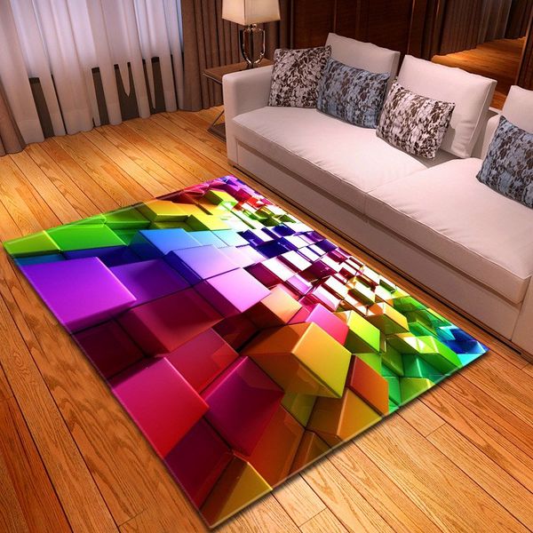 

customize 3d carpets luxury rug optical illusion non slip bathroom living room floor mat 3d printing bedroom bedside coffee table carpet