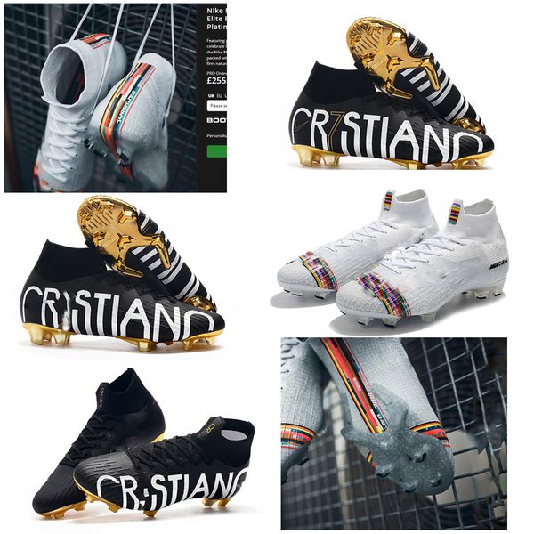 

2019 mens soccer shoes mercurial vii elite cr7 ronaldo fg soccer cleats mercurial superfly vi 360 outdoor football boots botas defashion