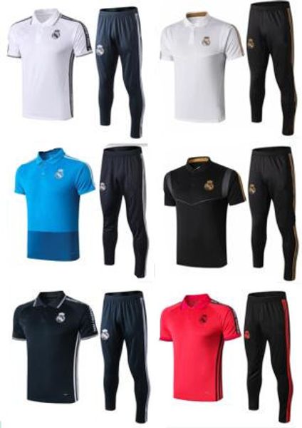 

polo shirt 2019 real madrid soccer jerseys polo shirt tracksuit pants 19 20 sergio ramos benzema modric isco bale soccer polo shirts, Black;yellow
