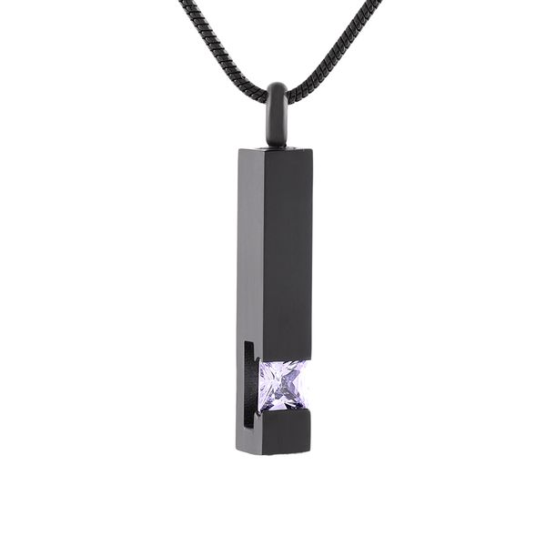 

airah14 черный тон человеческого пепла keepsake бар кремации кулон урна ожерелье для мужчин женщин, Silver
