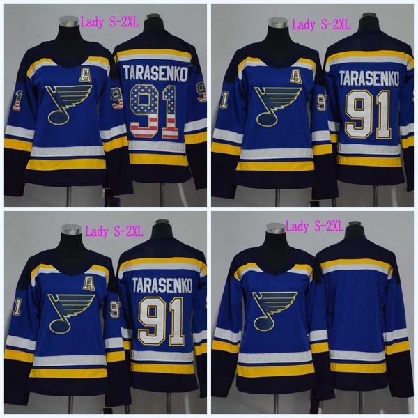 

Womens St. Louis Blues 91 Vladimir Tarasenko 100% Stitched No Name No Number Hockey Jerseys Blue Cheap Free Shopping S-XXL