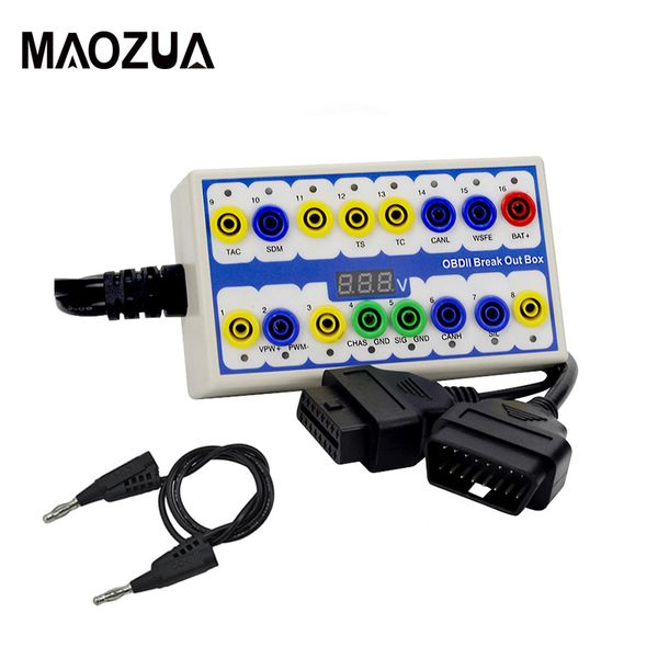 

maozua car obd break out obdii protocol detector obd2 obd 2 box breakout diagnostic connector detector tool