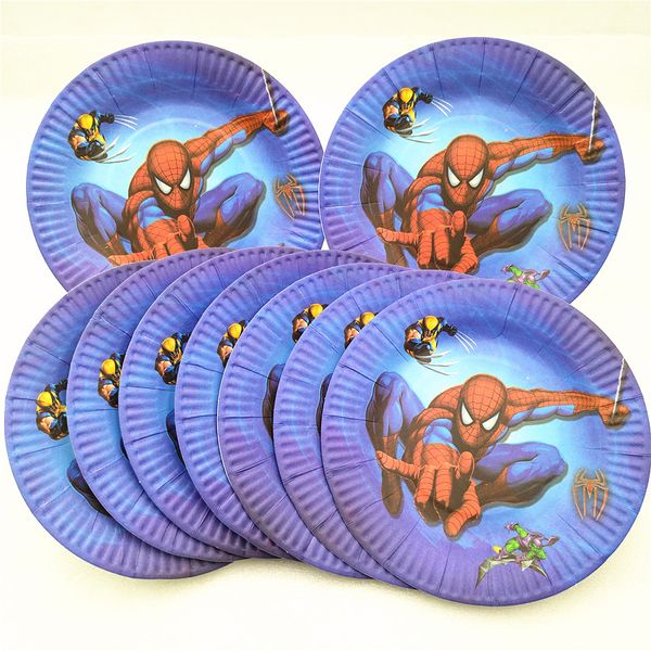 

10pcs party supplies paper plates disposable tableware kids birthday festival party favor decoration cake plate dishes