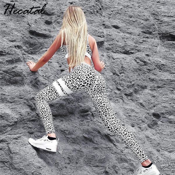 

AprilGrass Brand Sexy Leopard Women Yoga Sets Gym Quick Dry Sports Bra & Leggings Sportwear Female Tracksuits Fitness Outdoor Climbing