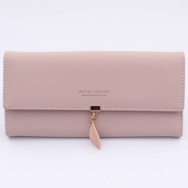 

2020 explosion model small fresh leaf wallet multi-function tri-fold id bag large capacity clutch bag female, Red;black