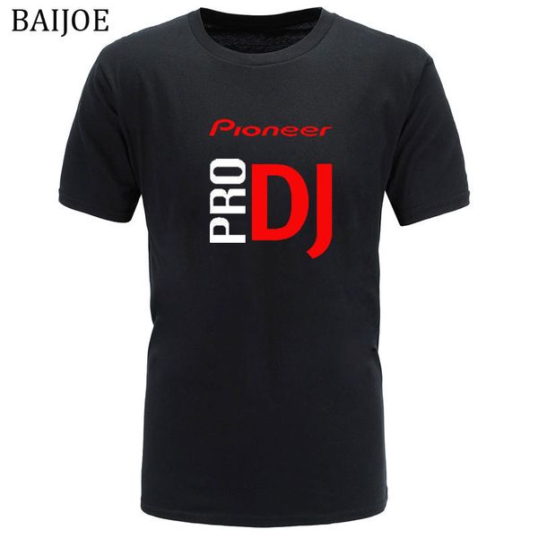 

baijoe 2018 dj style pioneer o-neck t-shirt men new summer fashion tshirt for pioneer dj pro t shirt men tees, White;black