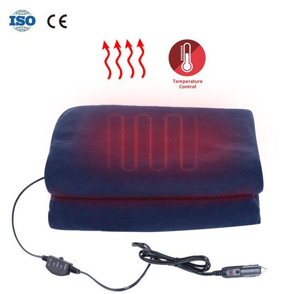 

12v car winter navy blue polar fleece constant temperature heating blanket car electric blanket cover pad mat 3 model