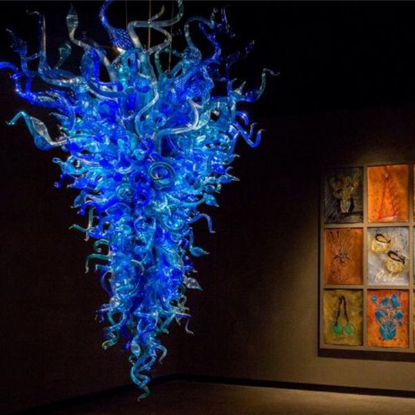 

lamps house large blue murano chandeliers lights decor modern wholesale led hand blown glass crystal chandelier lamp