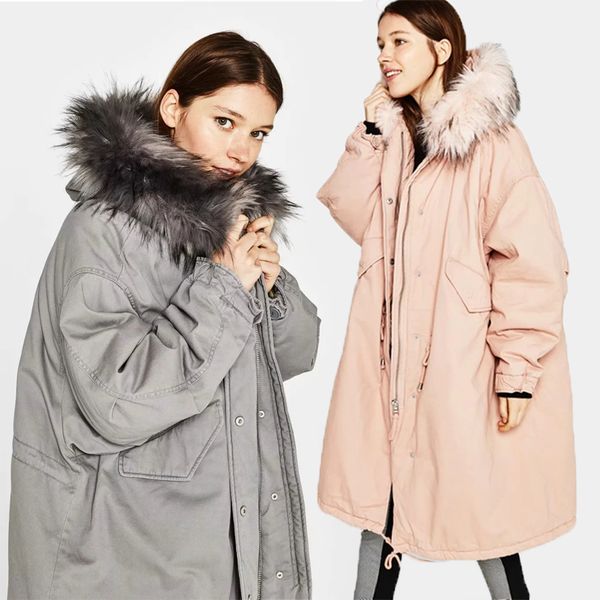 

women jacket 2020 winter thick warm parkas women autumn casual hooded girls long coats double pockets clothing, Black