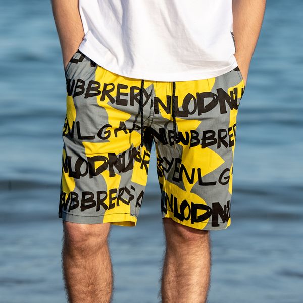 

summer board shorts for men swimming shorts man swimsuit bathing wear surf boxer brie 2019 brand men's beach swim trunks, White;black