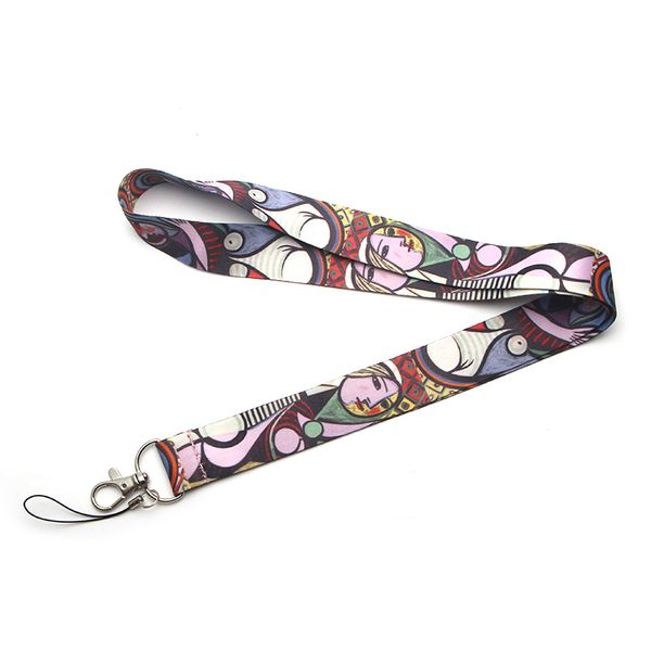 

v202 wholesale 20pcs/lot picasso straps lanyard id badge neck straps rope chain necklace jewelry, Silver