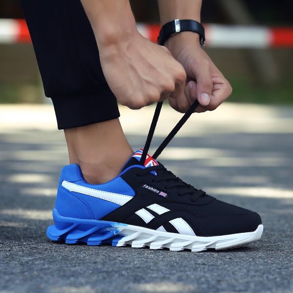 

spring autumn fashion men casual shoes breathable comfortable male sneakers for high-quality plus size 39-48, Black