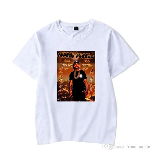 

womens designer tshirts personality rapper short sleeved shirts girlsl loose mens clothes new nipsey hussle, White