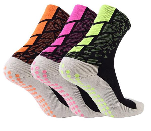 

in the tube football socks, the bottom of the towel, thick rubber, non-slip, breathable, men's sports socks, Black