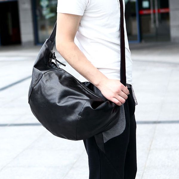

newmen's travel bags bucket tide casual dumplings messenger bag