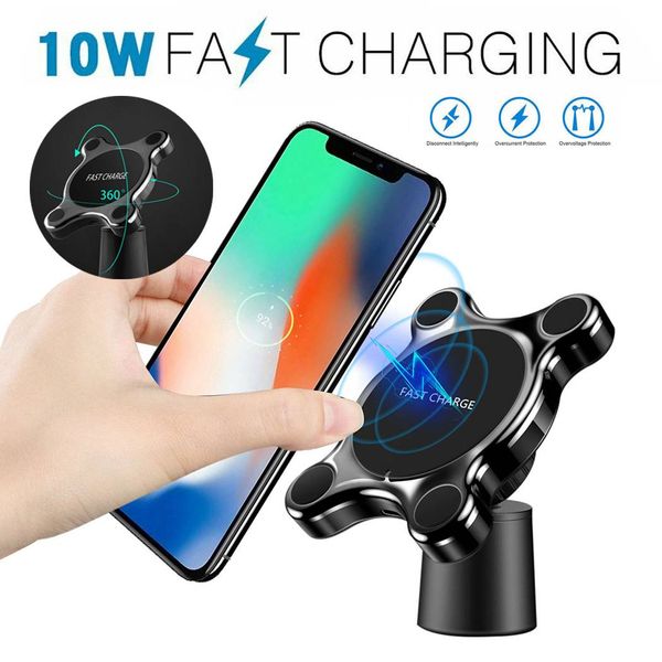 

qi wireless fast charger charging pad stand dock car charger holder magnetic