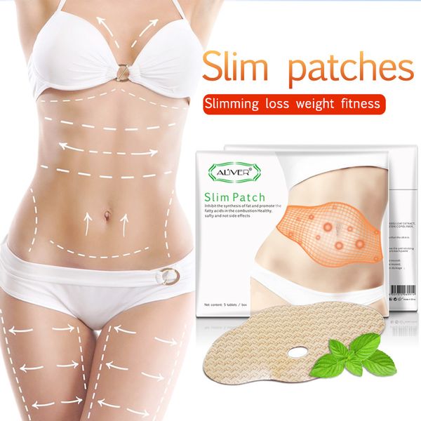 

Aliver 5pc bag belly lim patch anti cellulite minceur navel ticker fat burner patch weight lo limming patch for belly leg body b