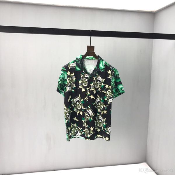 

new european men's long shirt long t-shirt printed dark jacquard short sleeve t-shirt letter logo same for men and women 03, White;black