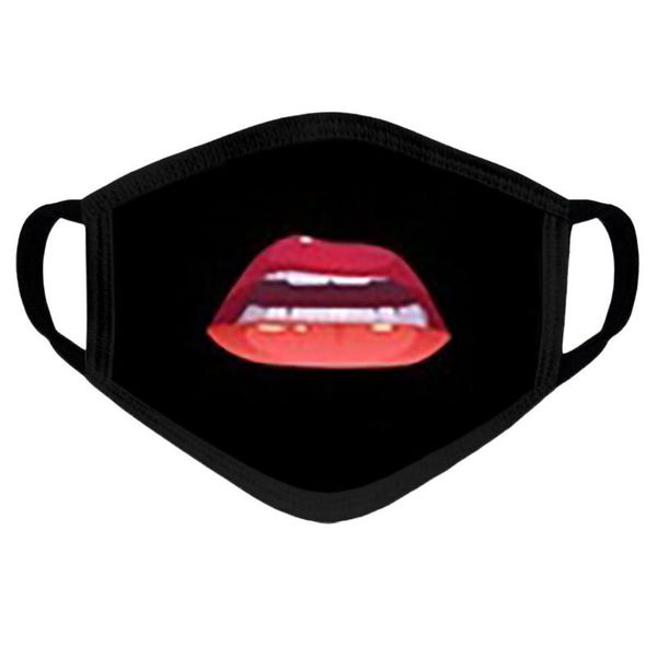 

1pcs outdoor facemask women print maske protect face faceshield outdoor face maskswashable and reusable facemask, Black