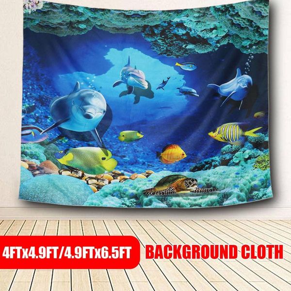 Acheter Dauphin Océan Suspendu Tapisserie Décor à La Maison Yoga Plage Serviette Serviette De Plage Tapisserie Tapis De Yoga 150x200cm 130x150cm De