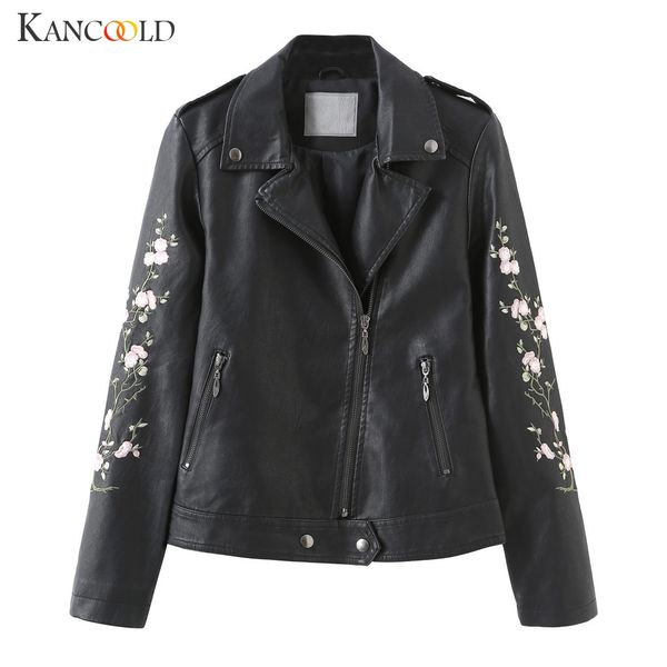 

kancoold coats winter warm women short leather parka zipper overcoat outwear fashion new coats and jackets women 2019aug9, Black