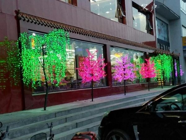 

1.8m height led artificial cherry blossom tree light christmas light 864pcs led bulbs 110 220vac rainproof fairy garden christmas decor