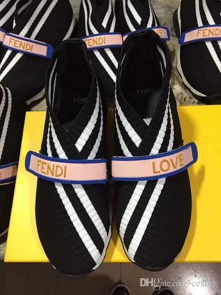 

2019 new european and american fashion ladies knitted casual shoes fashion personality ladies flat shoes 36-45, Black
