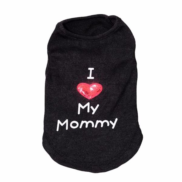 

small pet dog apparel vest puppy cats coat clothes t-shirt summer cachorro mascotas vest xs-l i love my daddy i love my mommy