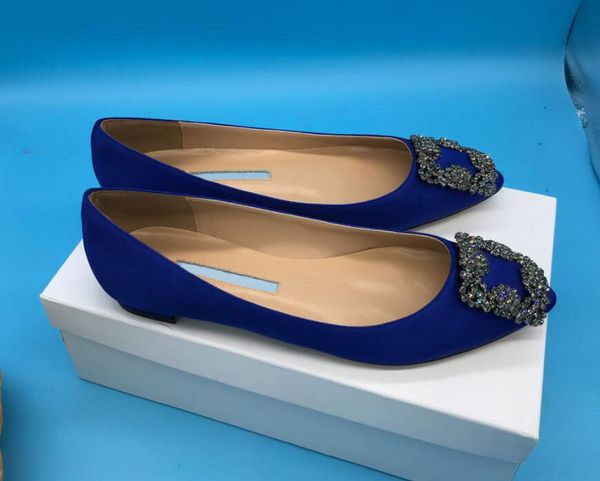 

2019 the designer wedding shoes bride women ladies girl flat pointed-toe shoes new fashion silk dress, Black