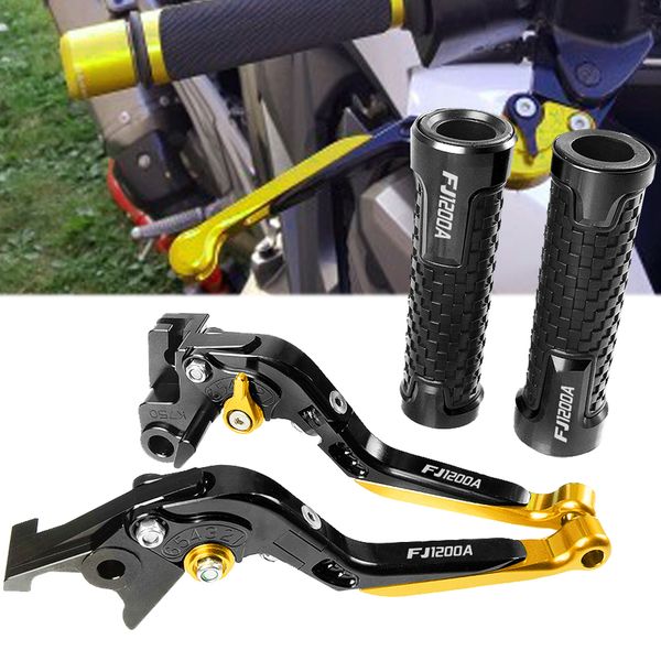 

motocross cnc aluminum pivot brake clutch levers and handlebar grips handle grips for yamaha fj1200a fj 1200a fj1200 a 1992-1993