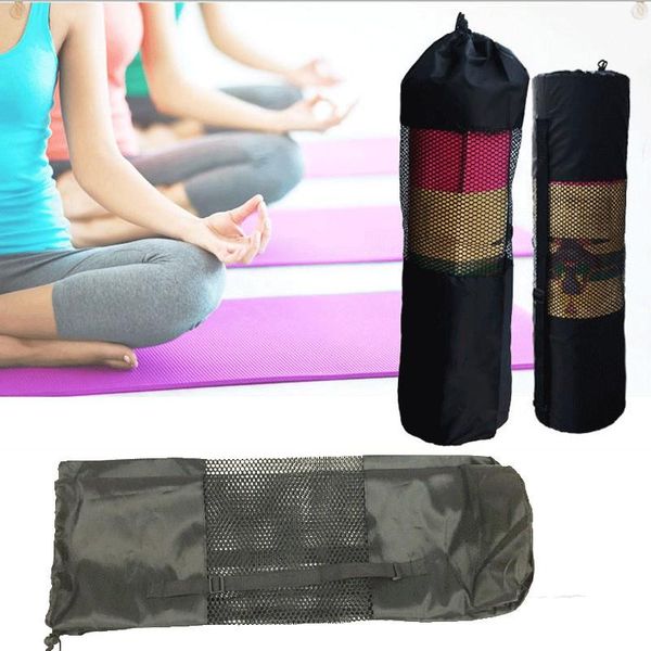 

60*20cm nylon strap exercise gym fitness pilates yoga mat carring bag carrier backpack carriers bag portable black network gym