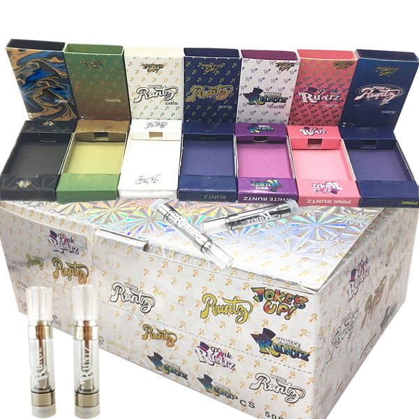 

Runtz тележки Упаковка Runts картридж 510 Thread Vape Pen Слейте масло Распылитель 0,8 мл 1мл Испаритель Pen густое масло Распылитель E сигареты