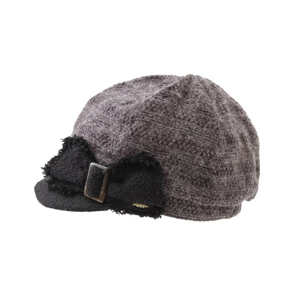 

newsboy caps lady vistor hats girls berets beanies bonnet adjustable warm short soft brim fedoras bow, Blue;gray