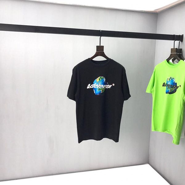 

spring summer europe korea twisted earth streetwear tshirt tee men women cool casual short sleeve cotton t shirt, White;black