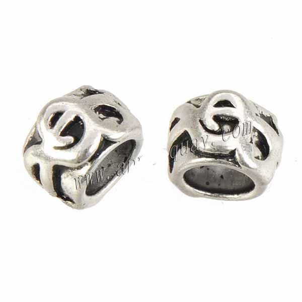 

charms beads for jewelry making diy snake chains bracelets round circle music note silver large hole metal crafts accessories 8*6mm 200pcs, Black