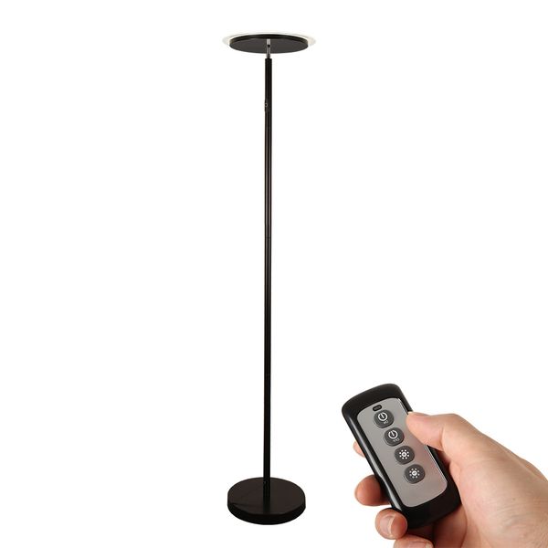 Moderno Regulable Lámparas Compre Para 30W Sala Blanca Estar Luz Cálida Pie De Pie Del Control Soporte Dormitorio De El Negras Remoto LED Lámpara De QdCtsrh