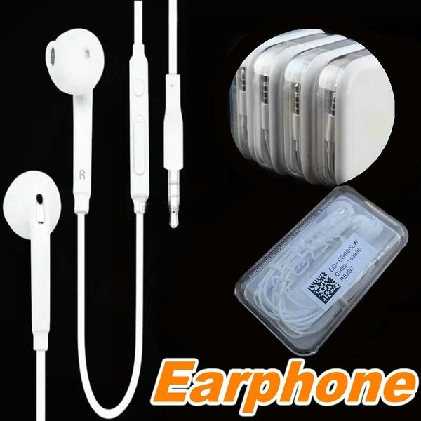 

Хорошее качество 3.5 мм наушники для Samsung S8 S7 S6 наушники высокого качества в ухо гарнитура с микрофоном регулятор громкости с розничной коробке Кристалл