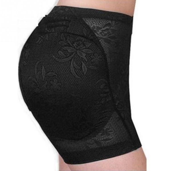 

shaper lace boyshort panties woman fake underwear push up padded panties buttock shaper butt lifter hip enhancer, Black;white