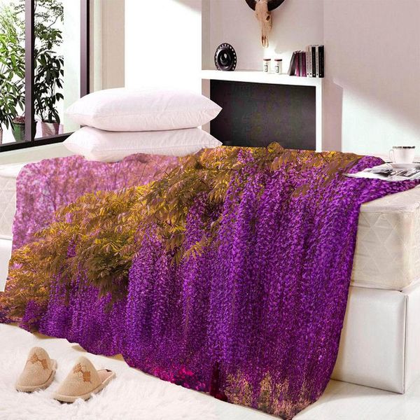 

purple lavender thin blanket velvet plush art throw blanket travel beach towel bedsheet nap home textile dropping custom