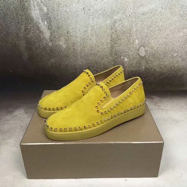 

genuine leather designer red bottoms sneakers studded spikes flats shoes designer luxury red bottoms for men women, Black