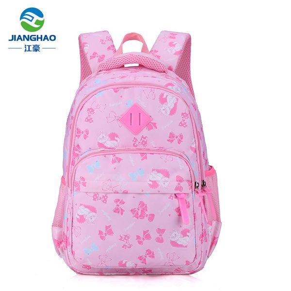 

new cute girls bow print schoolbag for grade 2-4 children backpack