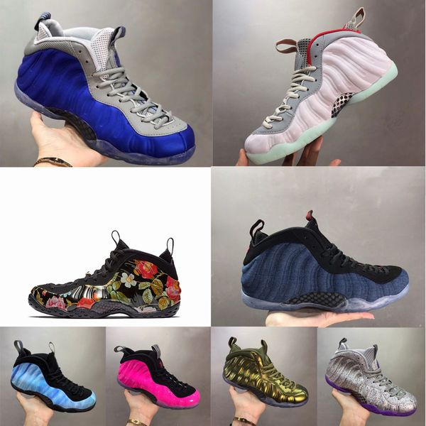 

mens anfernee penny hardaway basketball shoes blue grey green galaxy multi new james lebron 17 pro foams one posite sneakers tennis with box