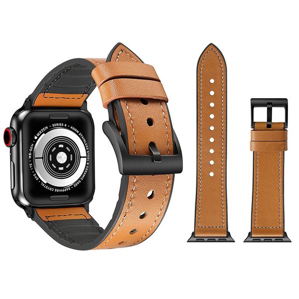 

Smart Straps For Apple Wrist Watch Series 4 38mm 42mm 40mm 44mm iWatch Band Luxury Skinned TPU Leather Strap Bracelet Replacement Watchband